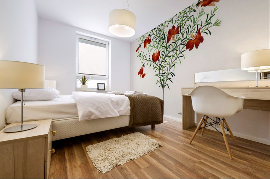 Red leschenaultia Lechenaultia formosa Mural print