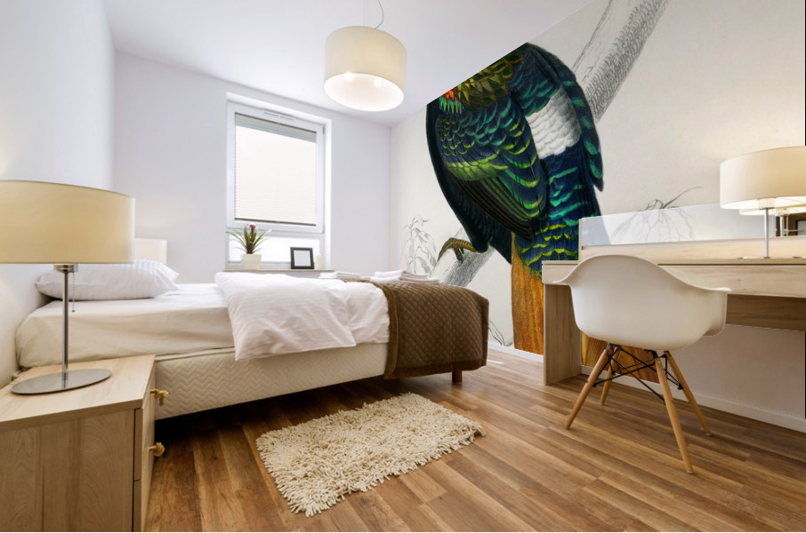 Himalayan monal Lophophorus refulgens Mural print