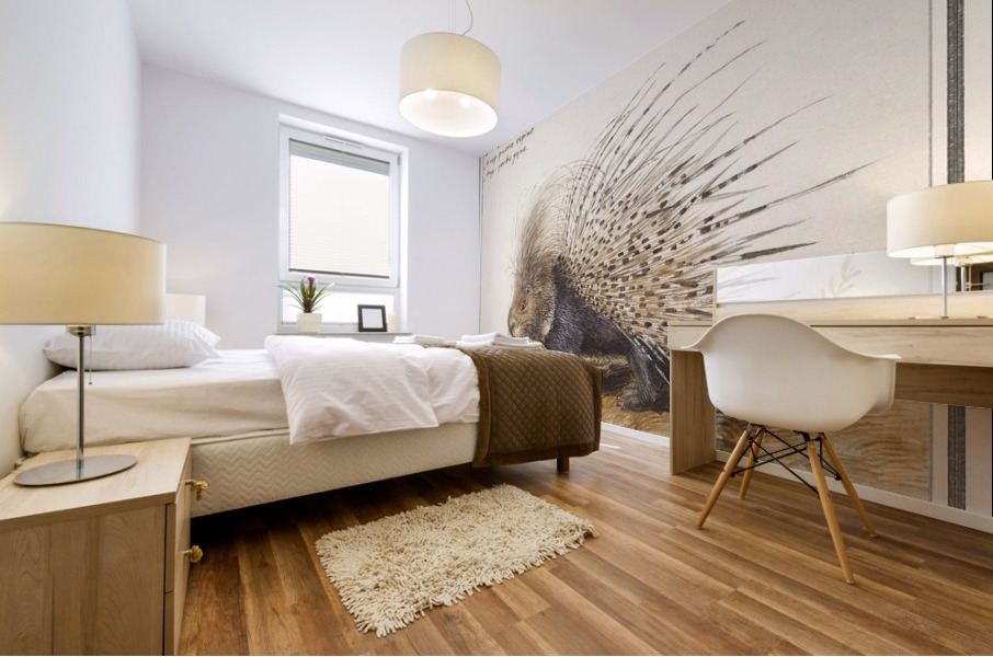 Grape hyacinth in vintage style Mural print