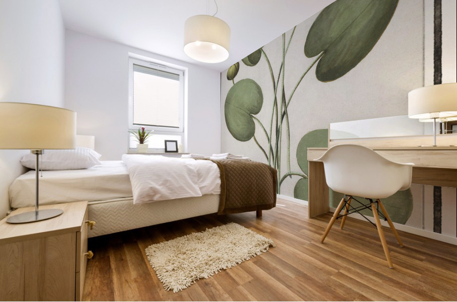 Yellow floppy flower Mural print