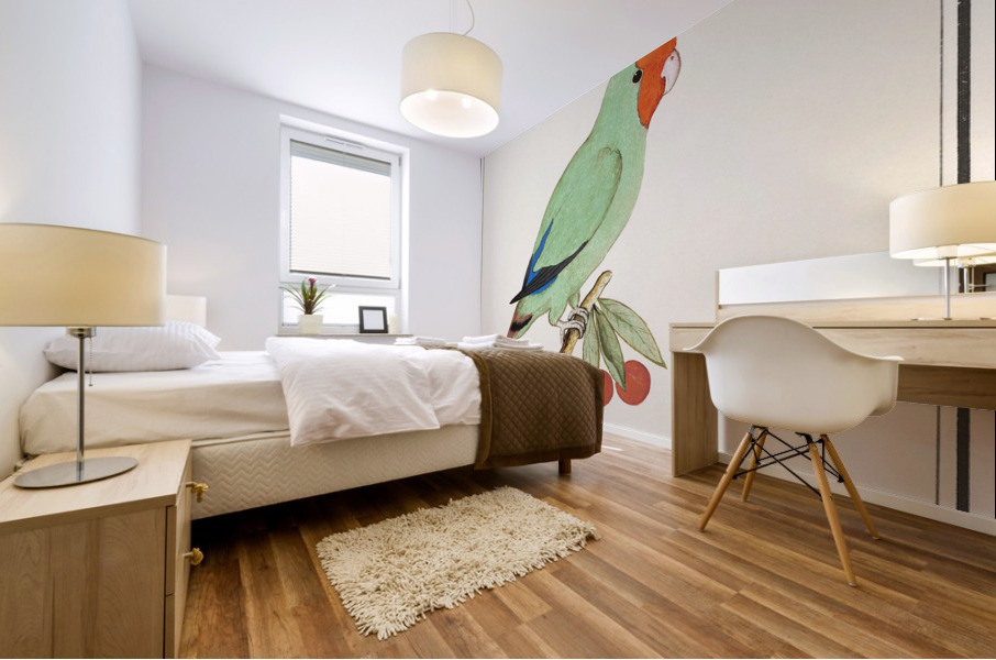 Wallcreeper in vintage style Mural print