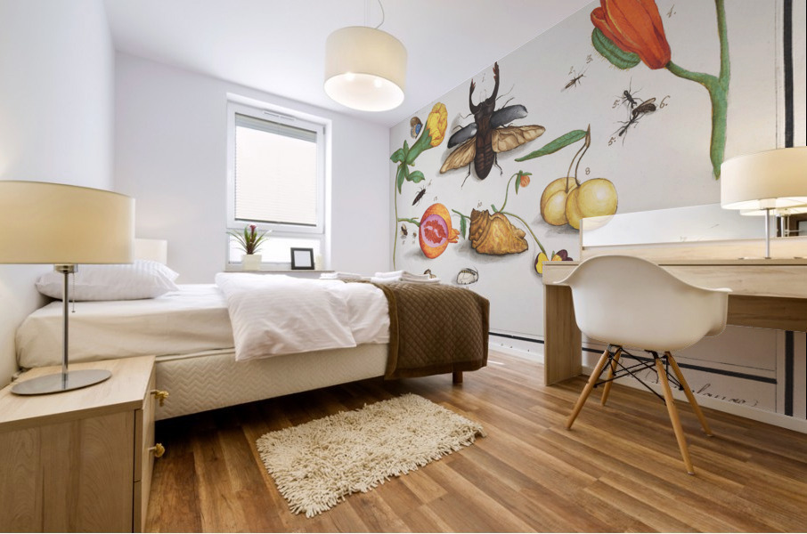 Nature ensemble in vintage style Mural print