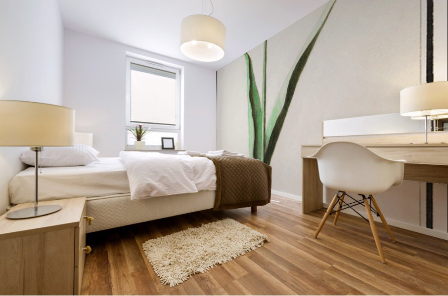 Tulip in vintage style Mural print