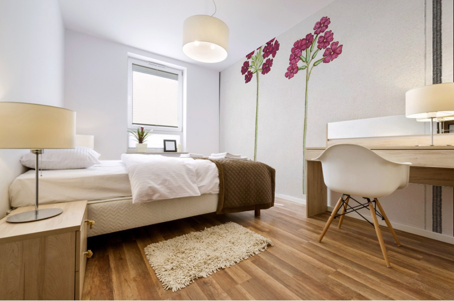 Primrose in vintage style Impression murale