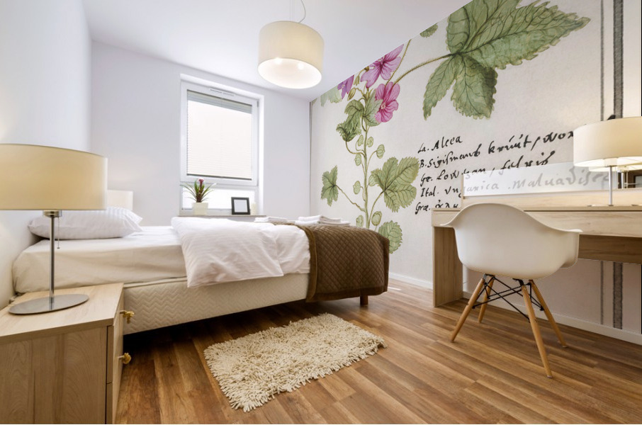 Tulip in vintage style Mural print