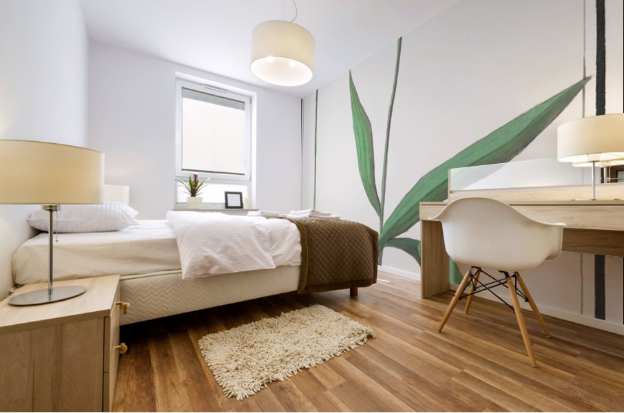 Tulip in vintage style Mural print