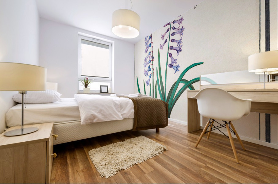 Hyacinth in vintage style Mural print