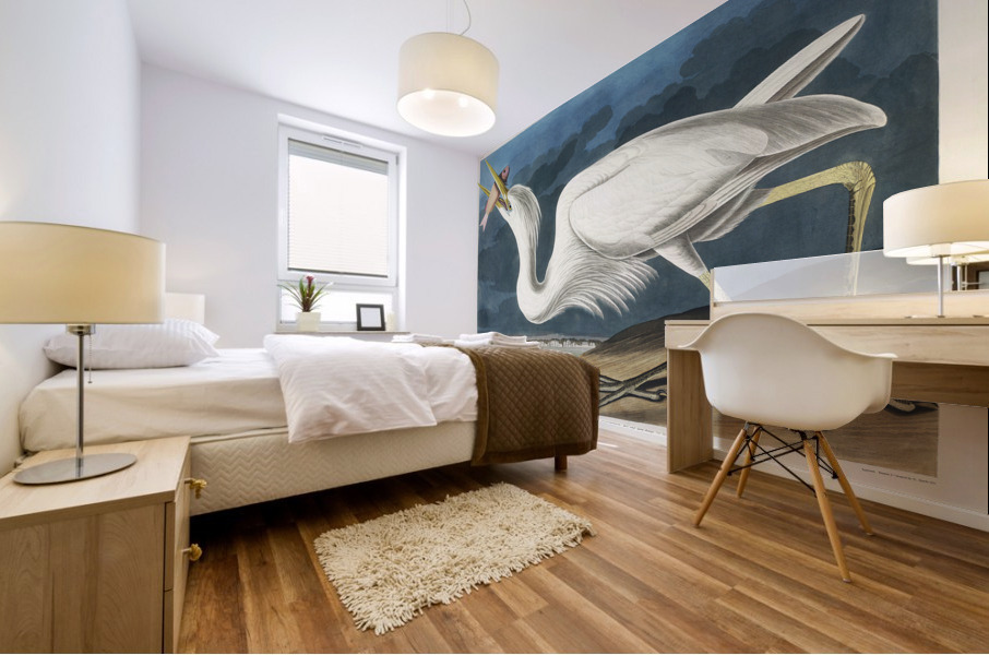 Great White Heron Mural print