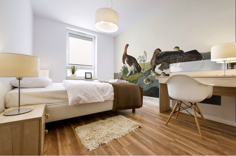 Willow Grouse or Large Ptarmigan Mural print