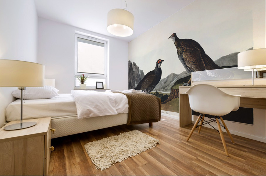 Long-tailed or Dusky Grous Mural print