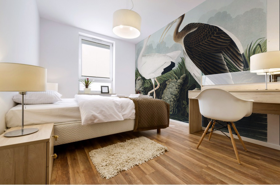 White Ibis Mural print