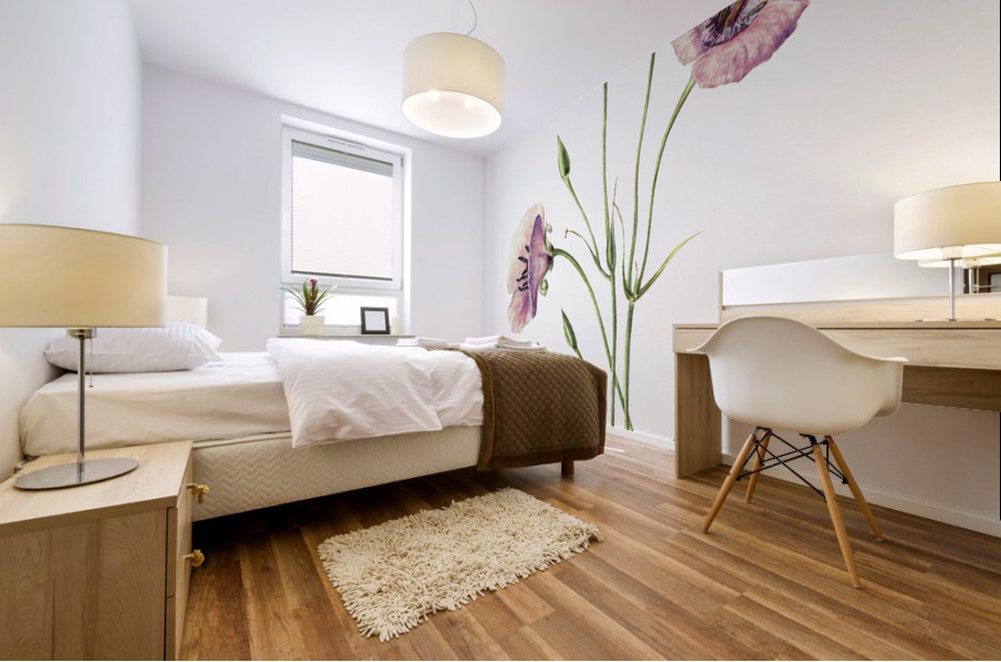 Lilac Mariposa Calochortus splendens 1926 Mural print