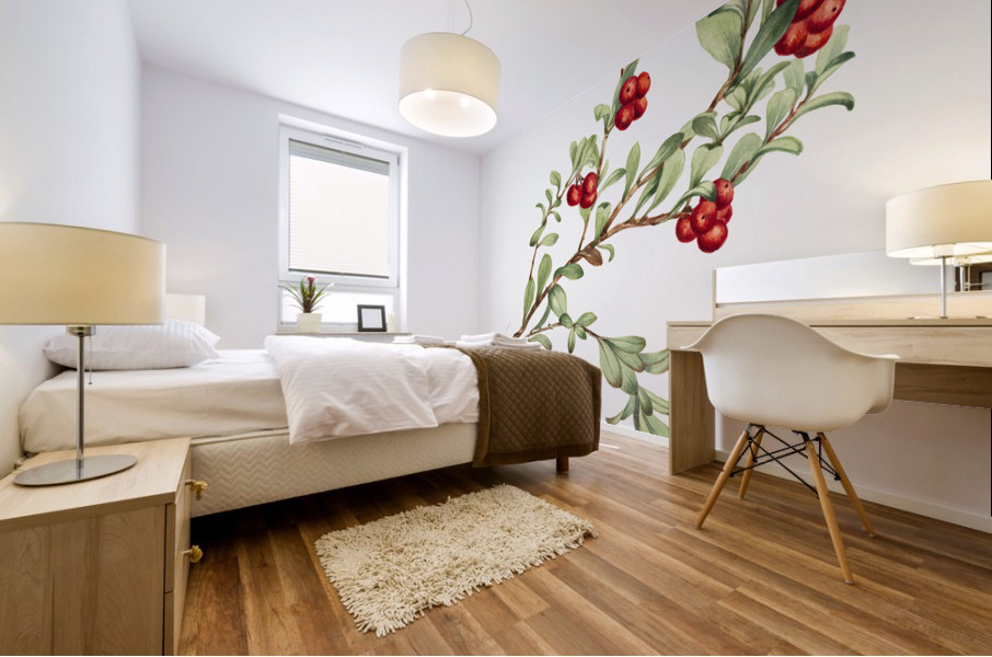 Bearberry Arctostaphylos uva-ursi 1916 Mural print