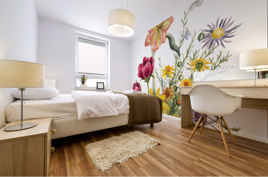 Group of Flowers 1881 Mural print