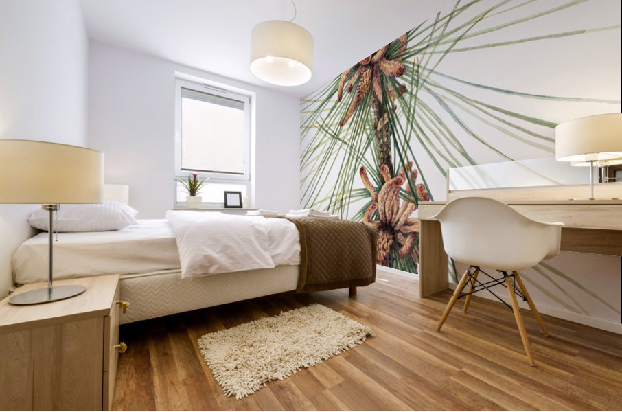 Large Purple Fringe–Orchid Habenaria grandiflora 1926 Mural print