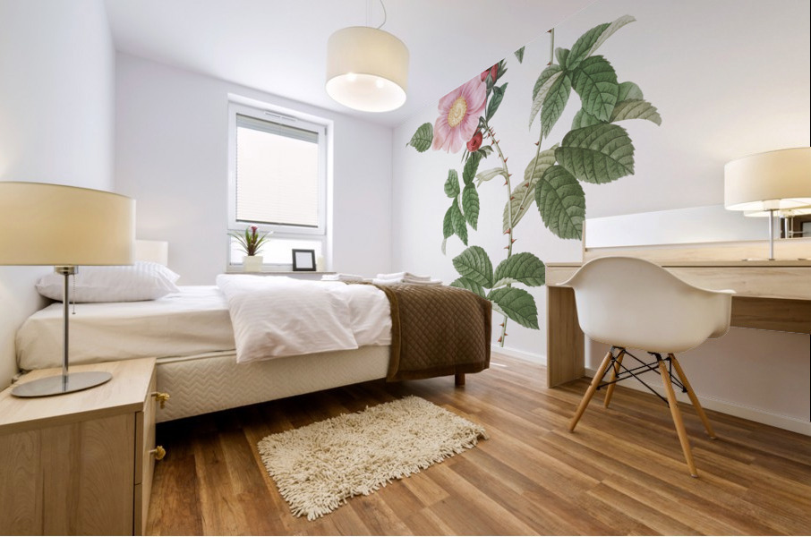 Dog rose in bloom Mural print