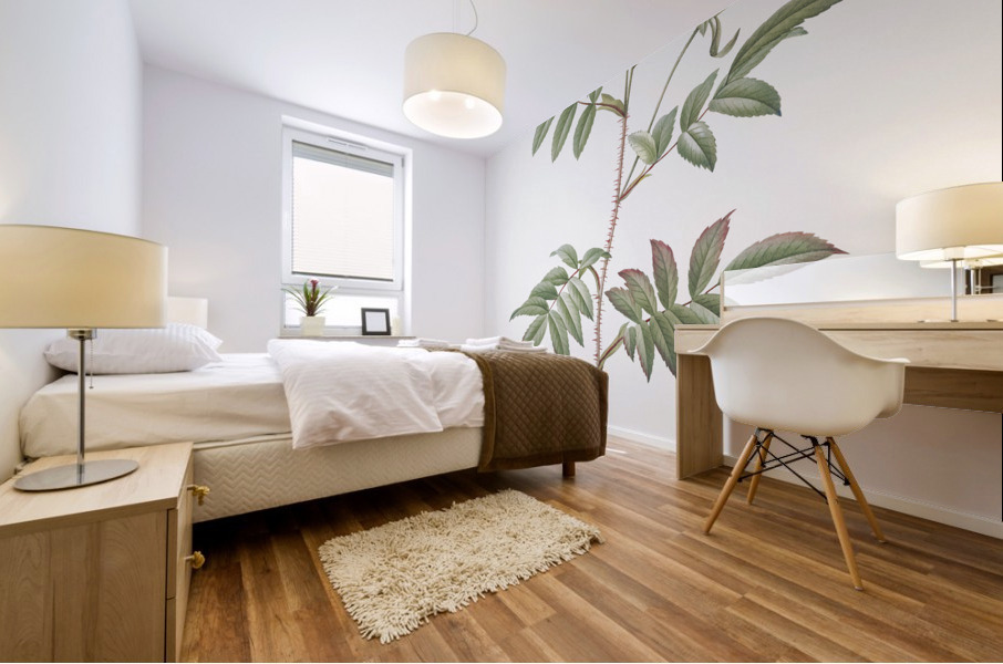 Vintage red rose Mural print