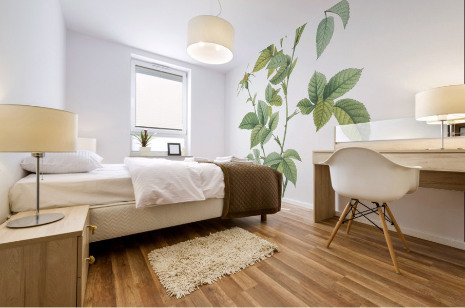 Vintage red rose Mural print