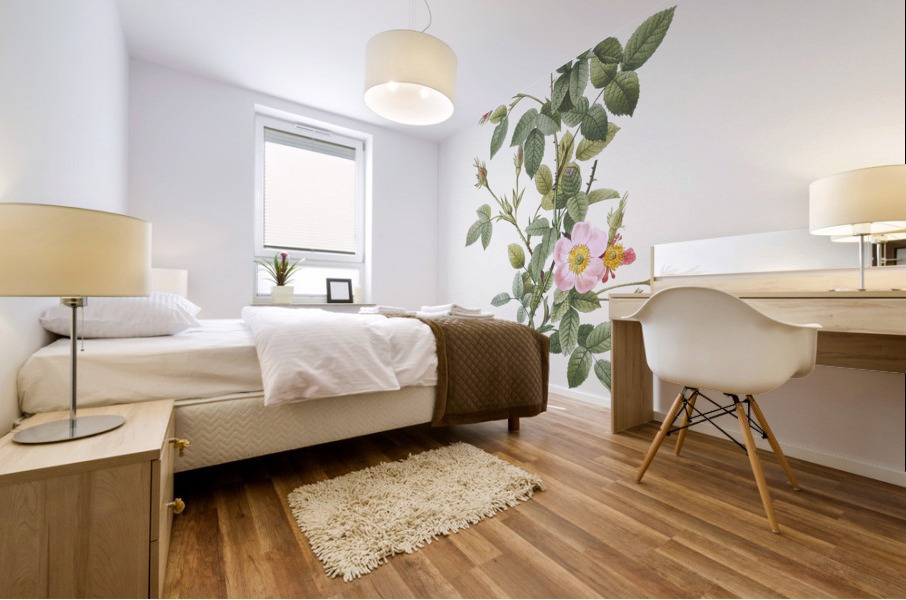 Speckled provins rose Mural print