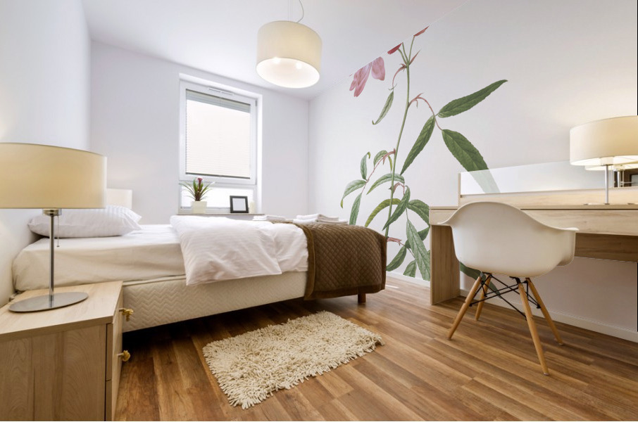 Blooming pink roses Mural print