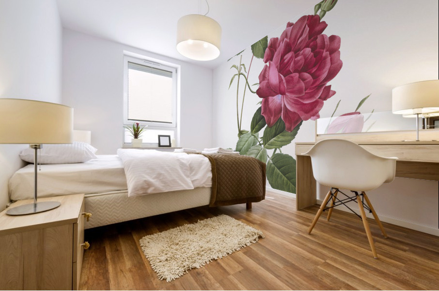 Red bengal rose Mural print