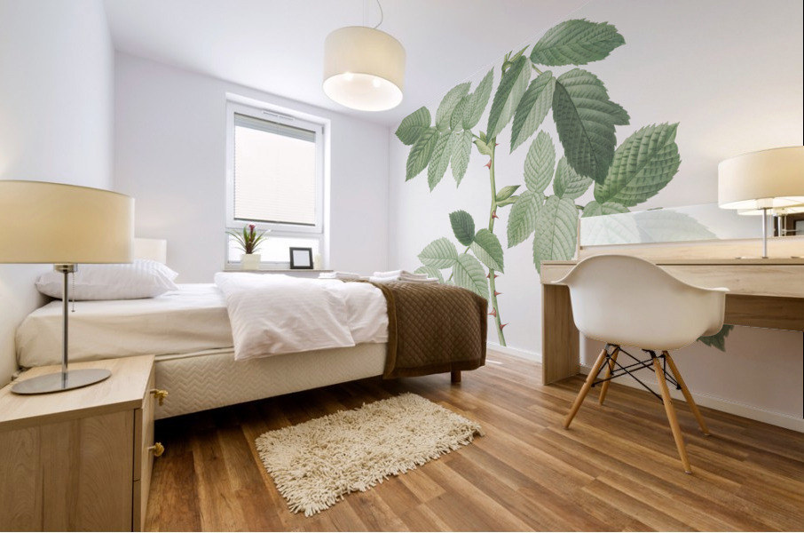 Pink apple rose Mural print