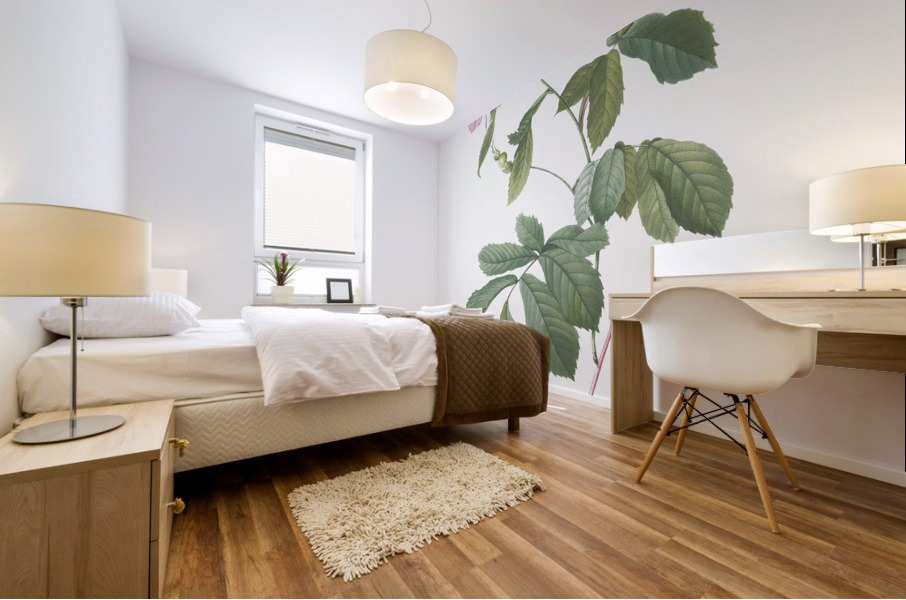 Pink alpine roses Mural print