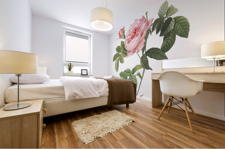 Pink rose turbine Mural print