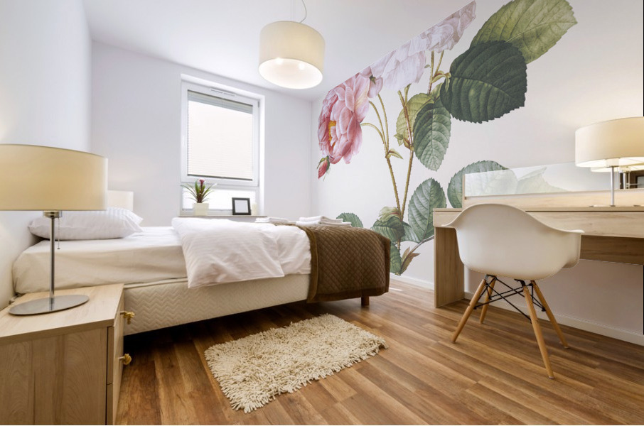 Pink damskus rose Mural print