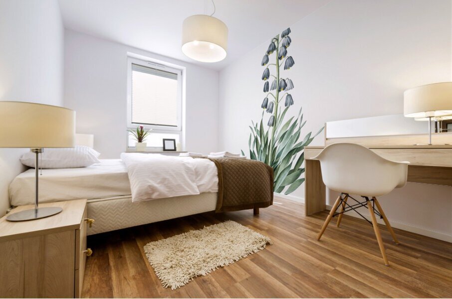 Persian lily illustration Mural print