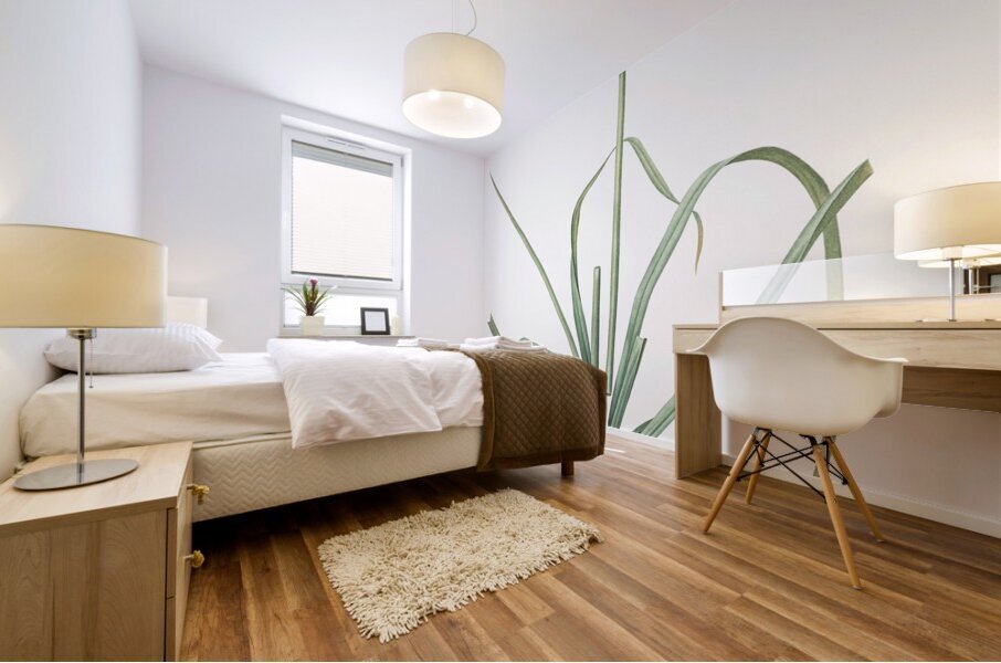 Redhot poker illustration  Mural print