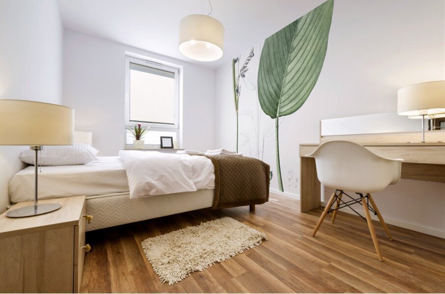 Powdery alligator-flag illustration  Mural print