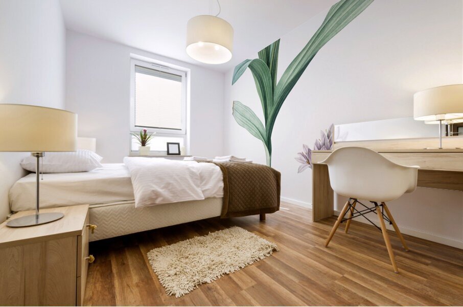 Autumn crocus illustration  Mural print