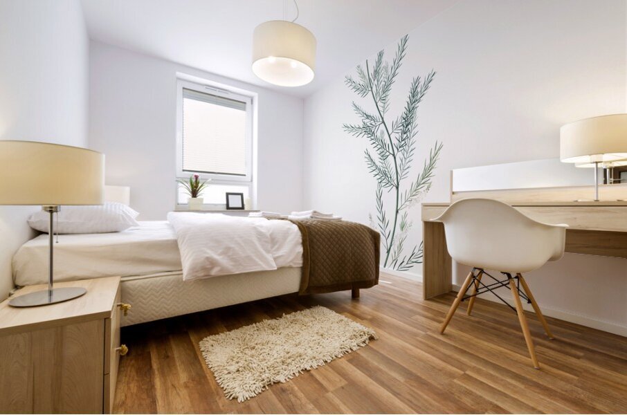 Asparagus fern illustration  Mural print