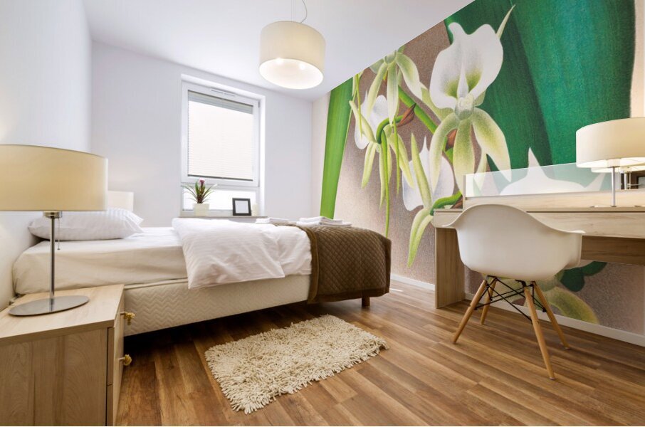 Angraecum eburneum var superbum Mural print