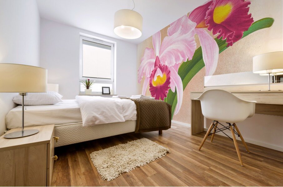 Cattleya Trianae var purpurata Mural print