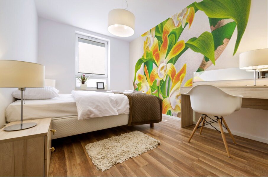 Chysis aurea Mural print