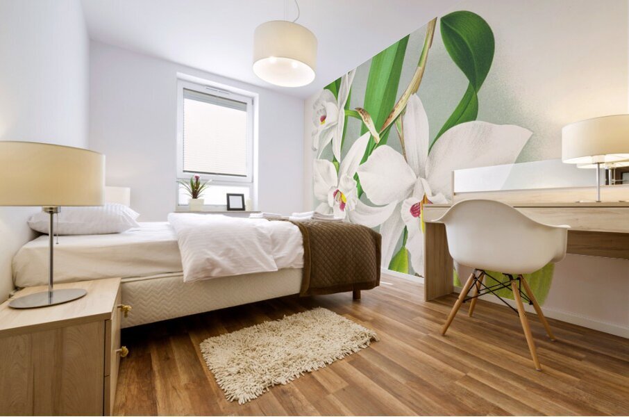 Laelia anceps var hyeana Mural print