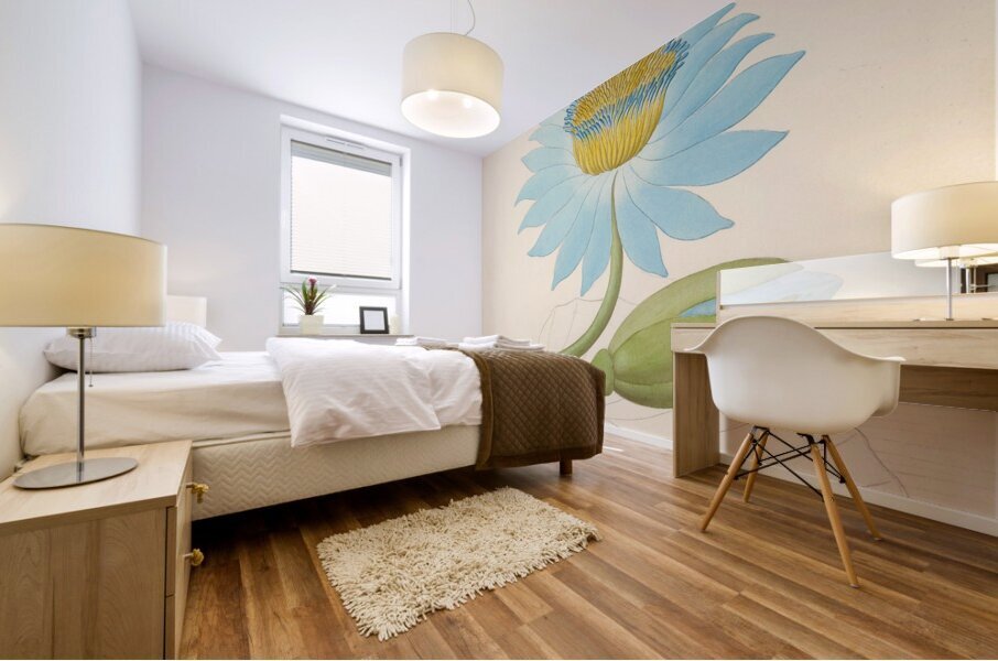 Nymphaea coerulea [Nymphaea nouchali] 1817 Mural print