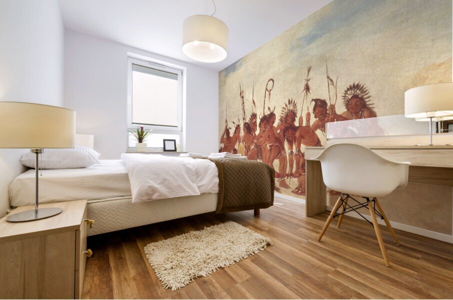 Braves’ Dance At Fort Snelling 1835-1837 Mural print