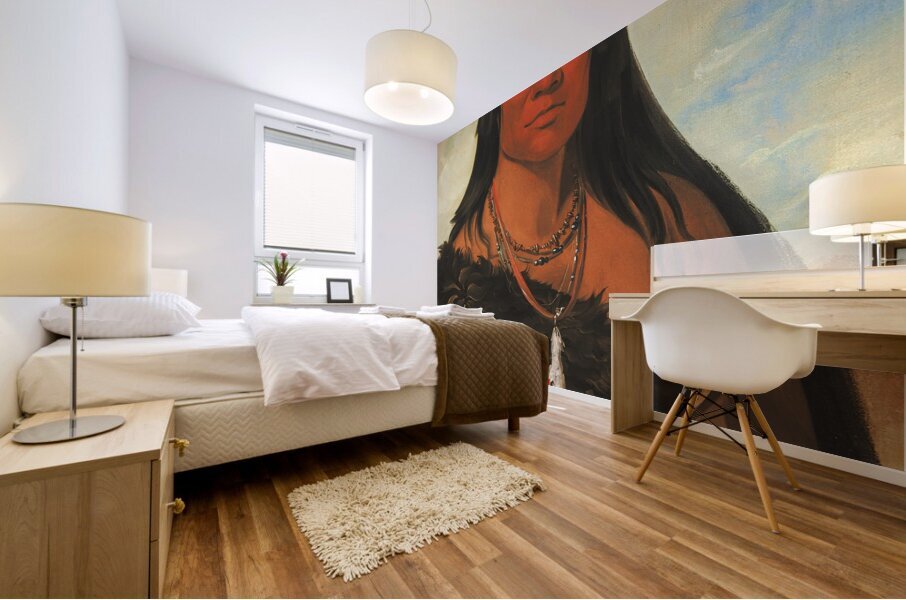 Cháh-Ee-Chópes Four Wolves a Chief In Mourning 1832 Mural print