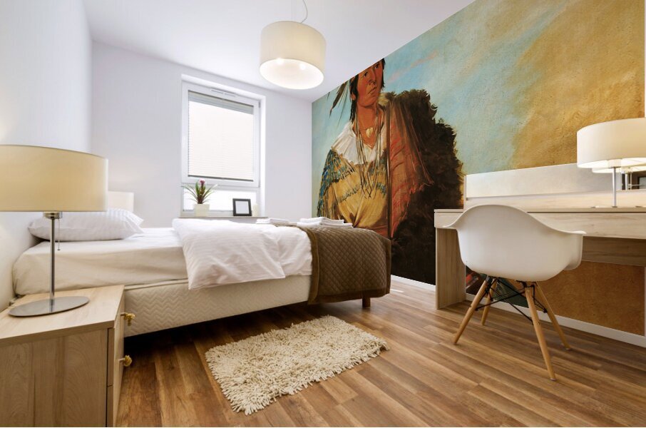 Go-To-Ków-Páh-Ah Stands By Himself a Distinguished Brave 1830 Mural print