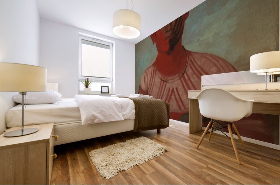 I-O-Wáy One of Black Hawk’s Principal Warriors 1832 Mural print