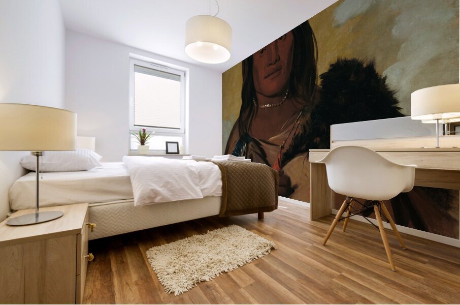 Ka-Pés-Ka-Da Shell Man An Oglala Brave 1832 Mural print