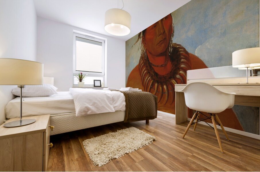 Háw-Che-Ke-Súg-Ga He Who Kills The Osages Chief of The Tribe 1832 Mural print