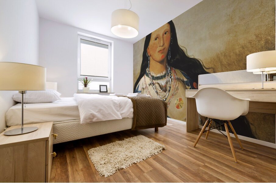 Mi-Néek-Ee-Súnk-Te-Ka Mink a Beautiful Girl 1832 Mural print