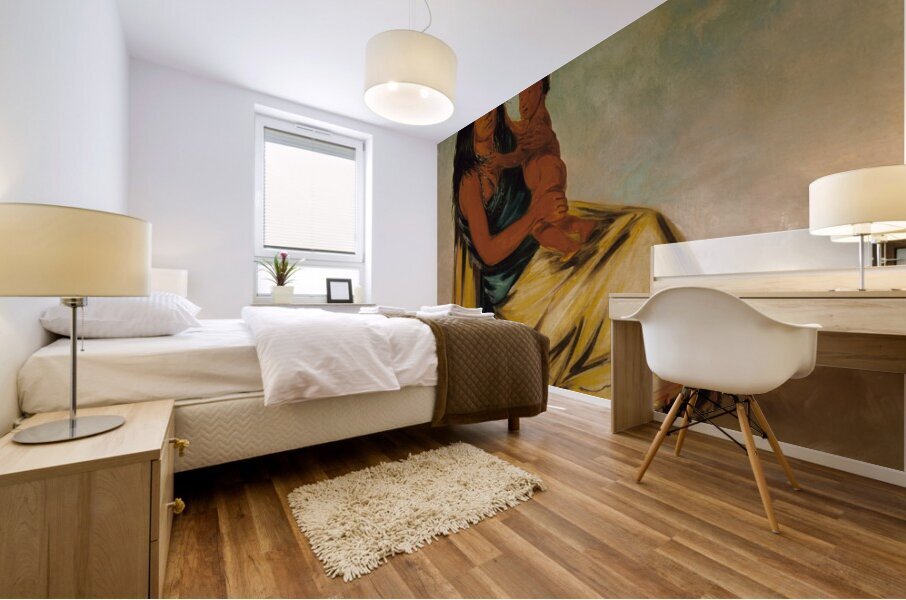 Wáh-Chee-Te Wife of Cler-Mónt And Child 1834 Mural print