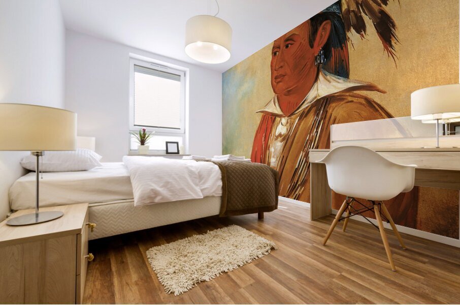 Wah-Pón-Jee-A The Swan a Warrior 1830 Mural print