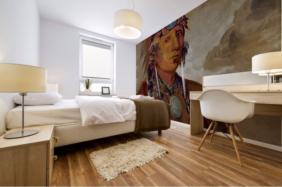 Shó-Me-Kós-See The Wolf a Chief 1832 Mural print