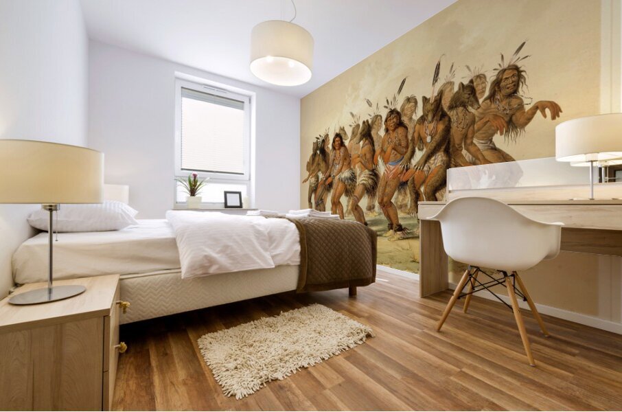 The Bear Dance 1844 Mural print